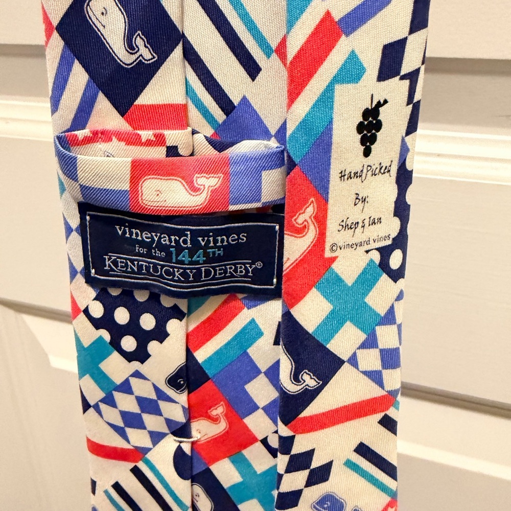Vineyard Vines Men's Silk Neck Tie KENTUCKY DERBY 144th 2018 Horse Race 57”/ 3”